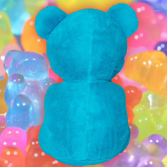 BIG NEON GUMMY BEAR DOG TOY