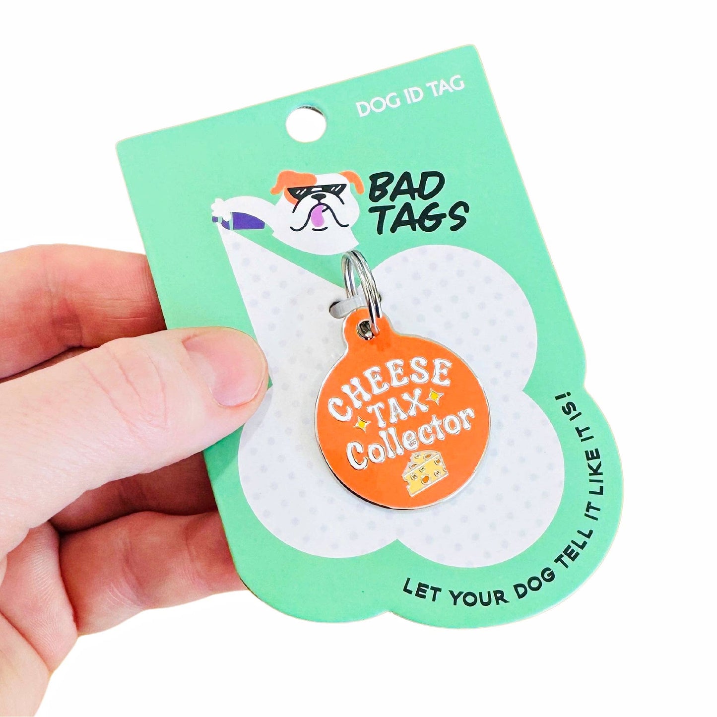 Cheese Tax Collector Collar Tag