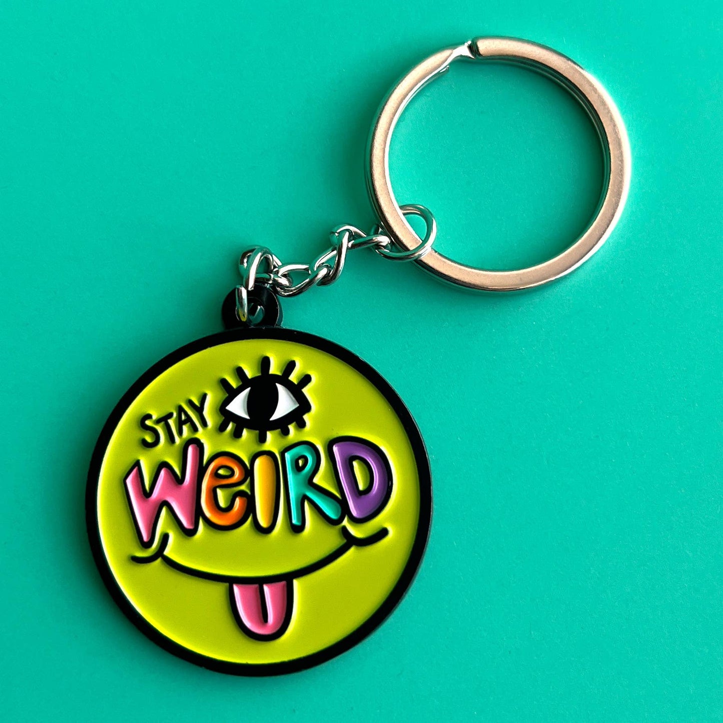 Stay Weird Keychain