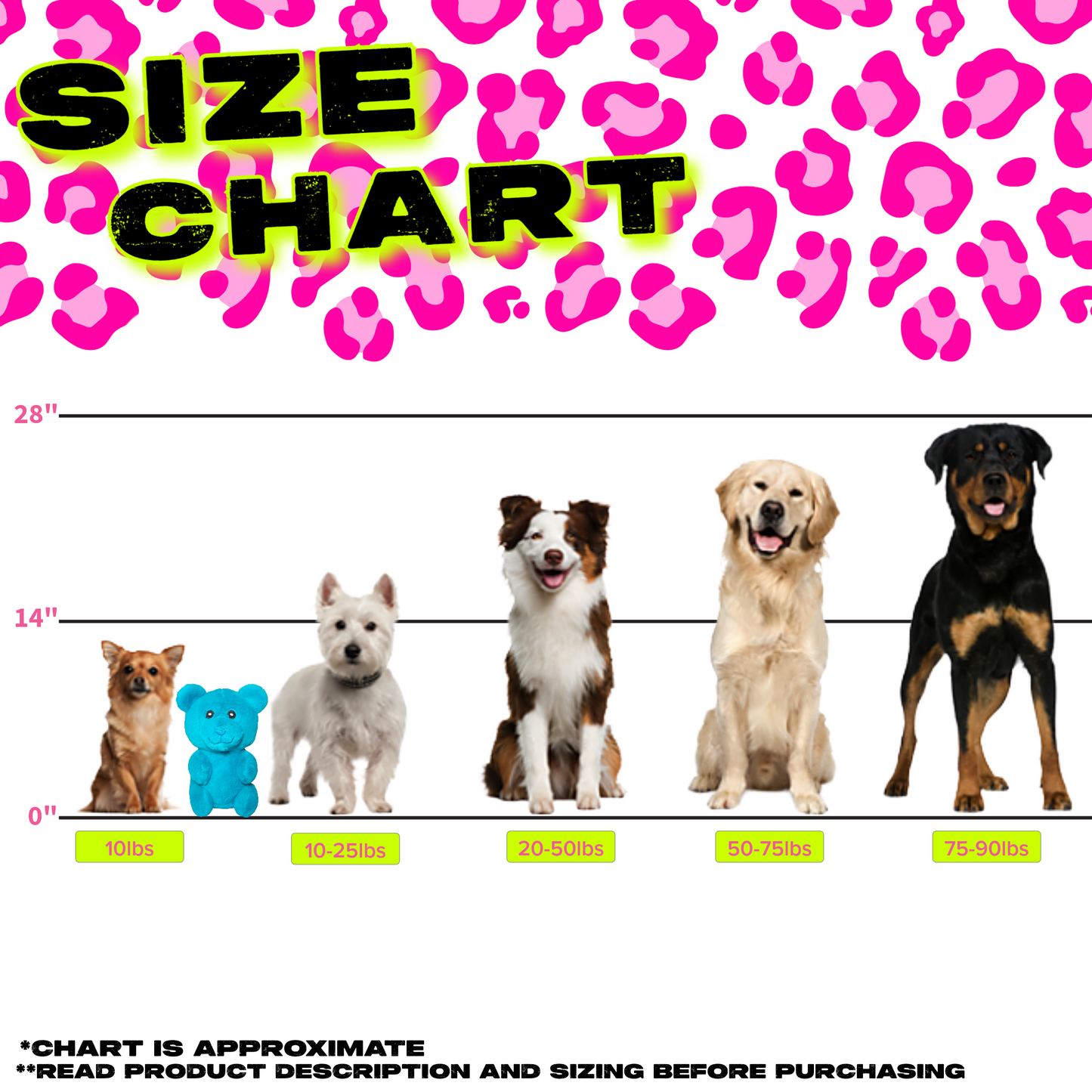 SMALL NEON GUMMY BEAR DOG TOY