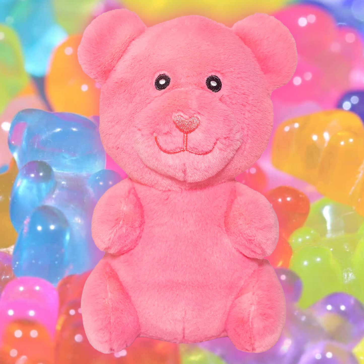 BIG NEON GUMMY BEAR DOG TOY
