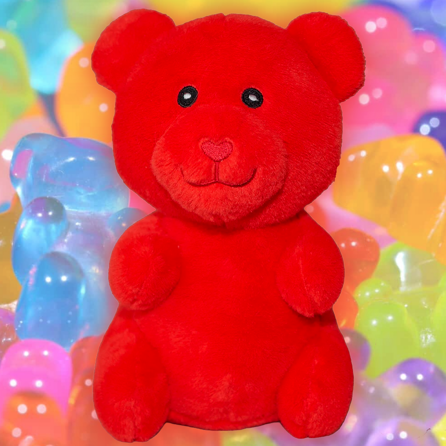 BIG NEON GUMMY BEAR DOG TOY