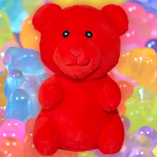 BIG NEON GUMMY BEAR DOG TOY