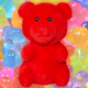 BIG NEON GUMMY BEAR DOG TOY