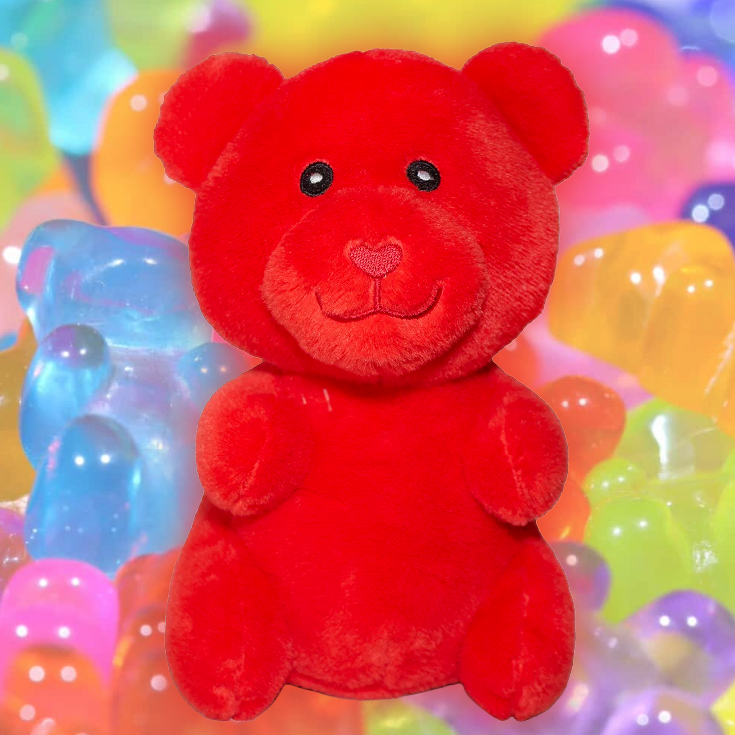 SMALL NEON GUMMY BEAR DOG TOY